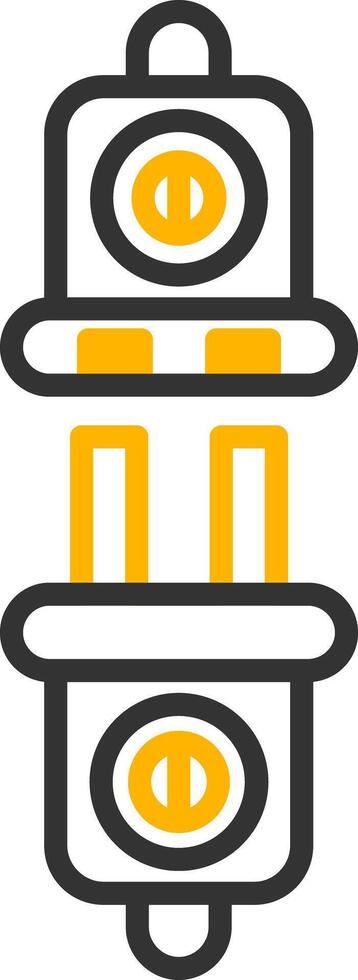 Wall Electrical Outlet Line Two Color vector