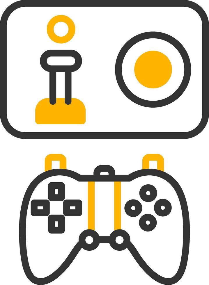 Customizable Game Avatar Line Two Color vector