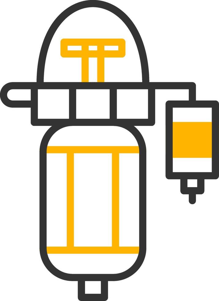 Electric Starter Motor Line Two Color vector