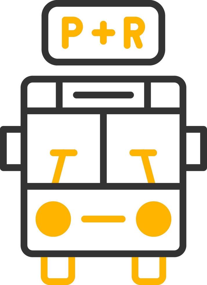 Park and Ride Facility Line Two Color vector