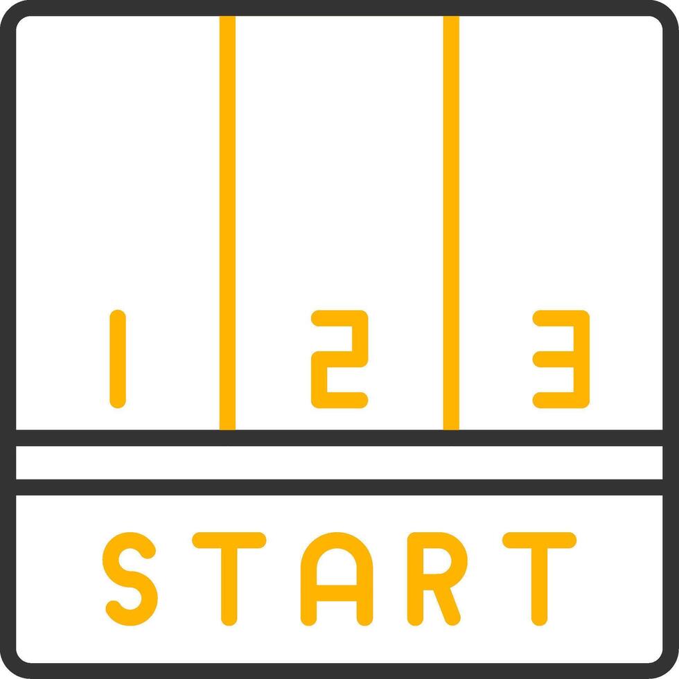 Track and Field Gear Line Two Color vector