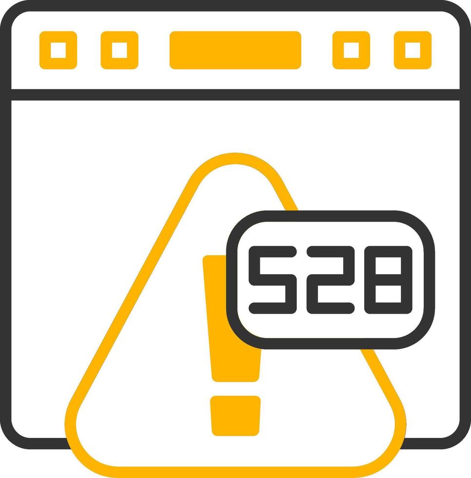 Error 528 Origin DNS Timeout Line Two Color vector