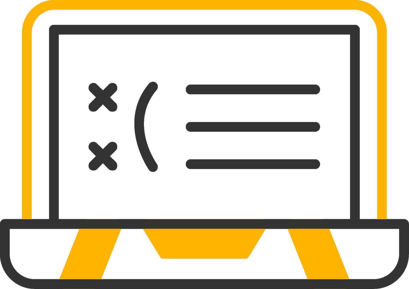 Blue Screen of Death Line Two Color vector