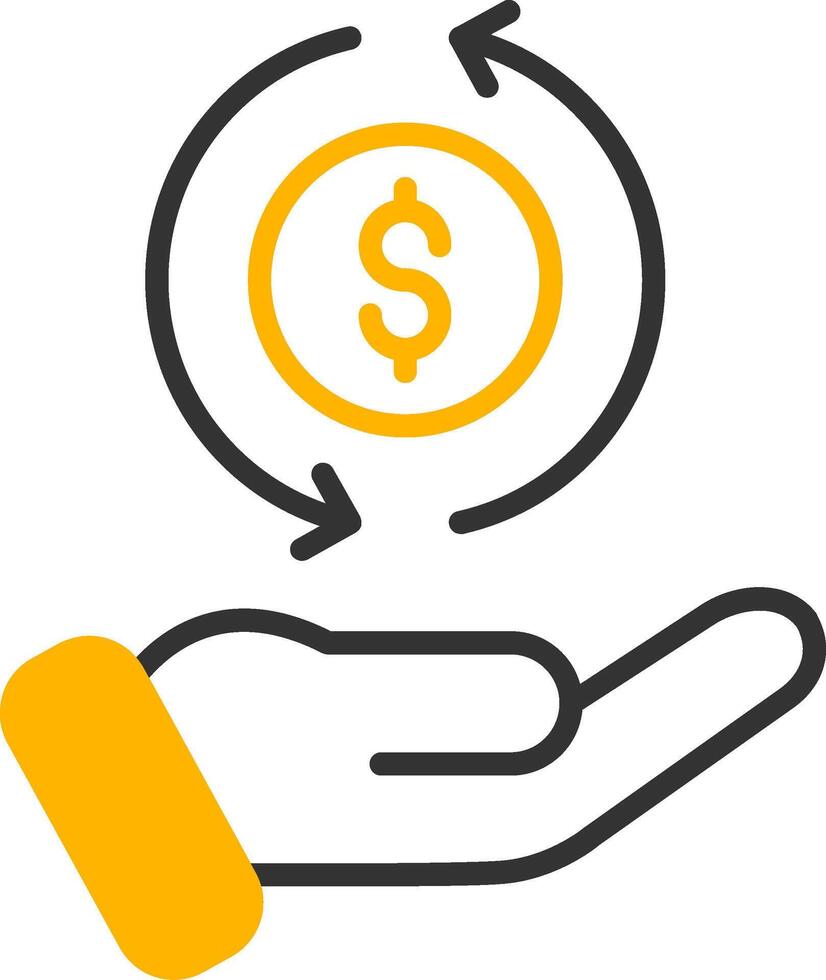 Return On Investment Report Line Two Color vector