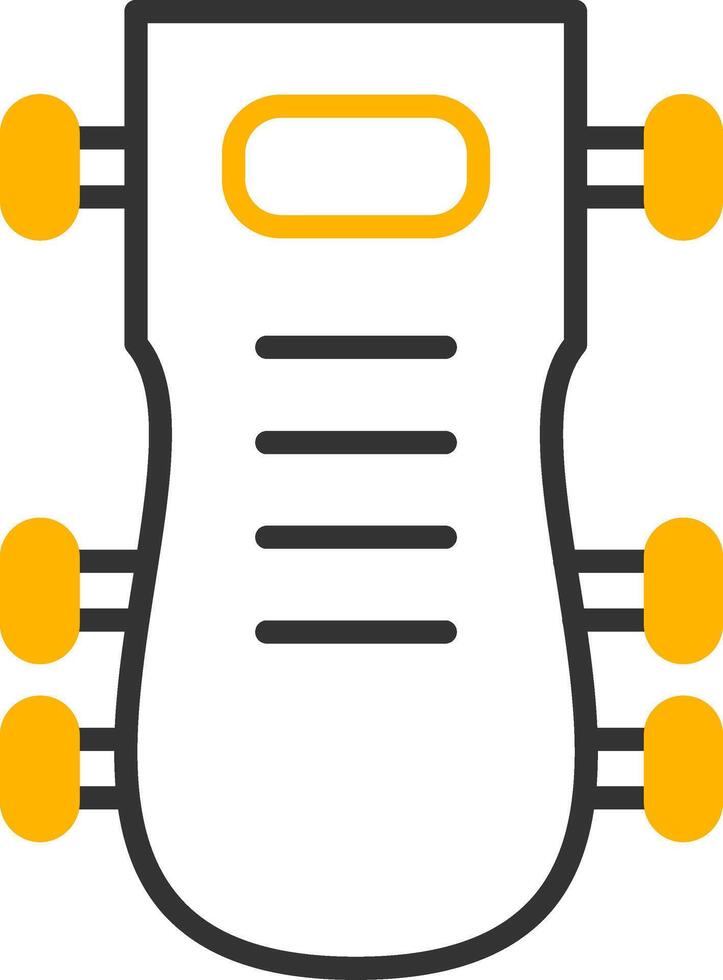 Garage Floor Creeper Line Two Color vector
