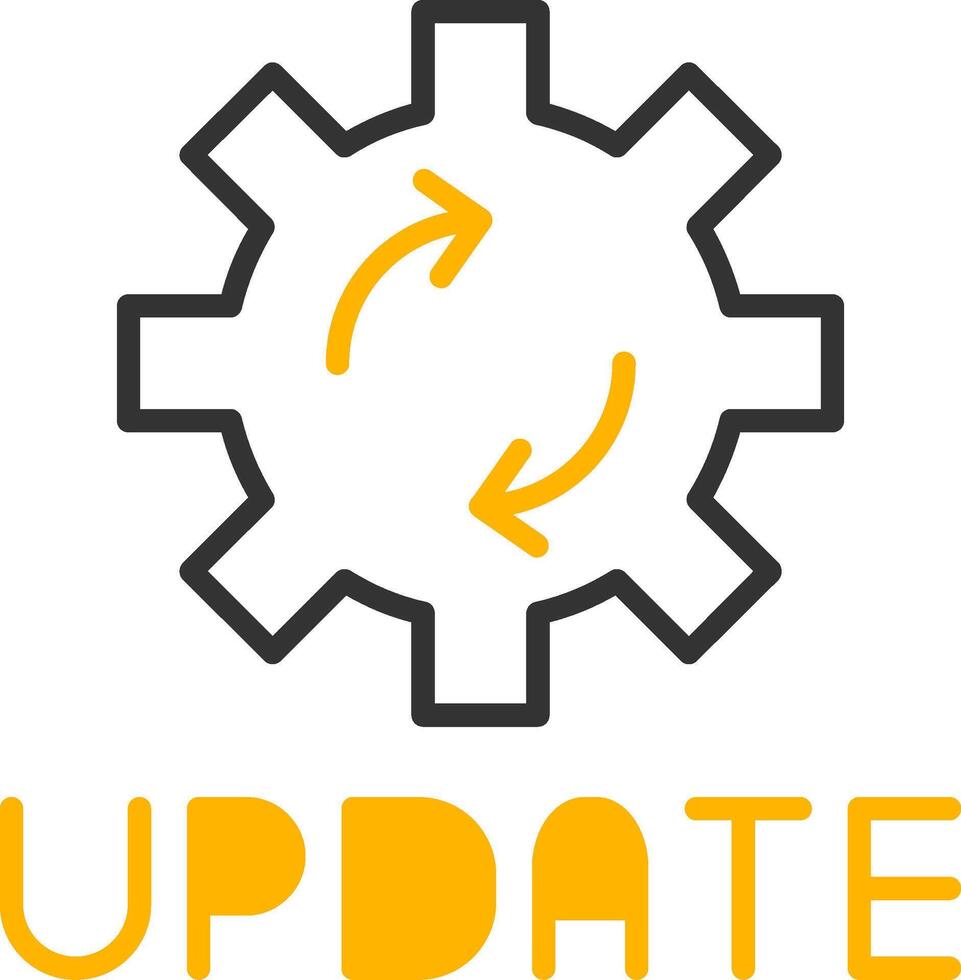Latest Update Notification Line Two Color vector