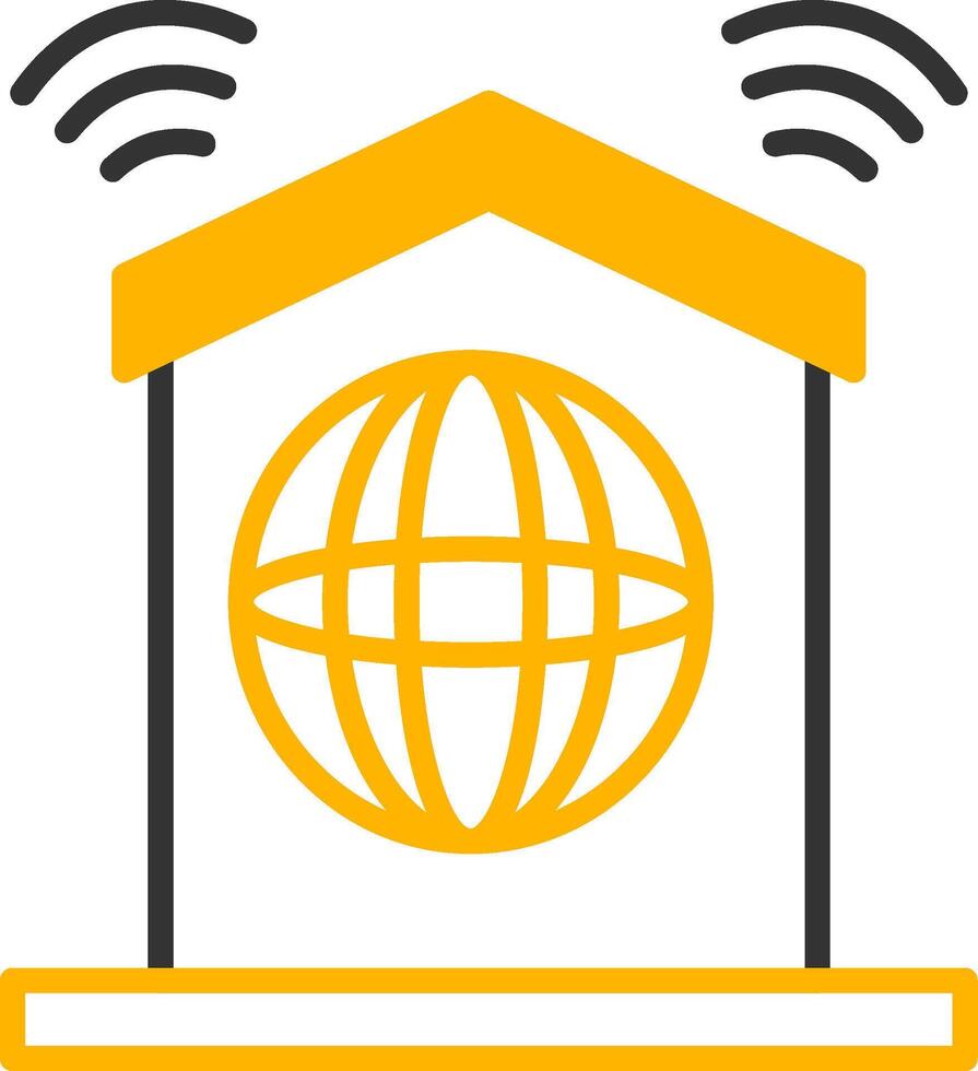 Reliable High Speed Internet Connection Line Two Color vector