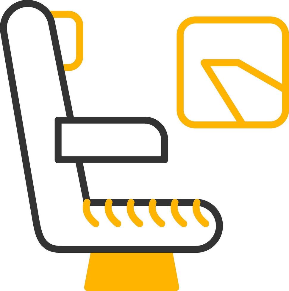 Convenient Aisle Seat Position Line Two Color vector