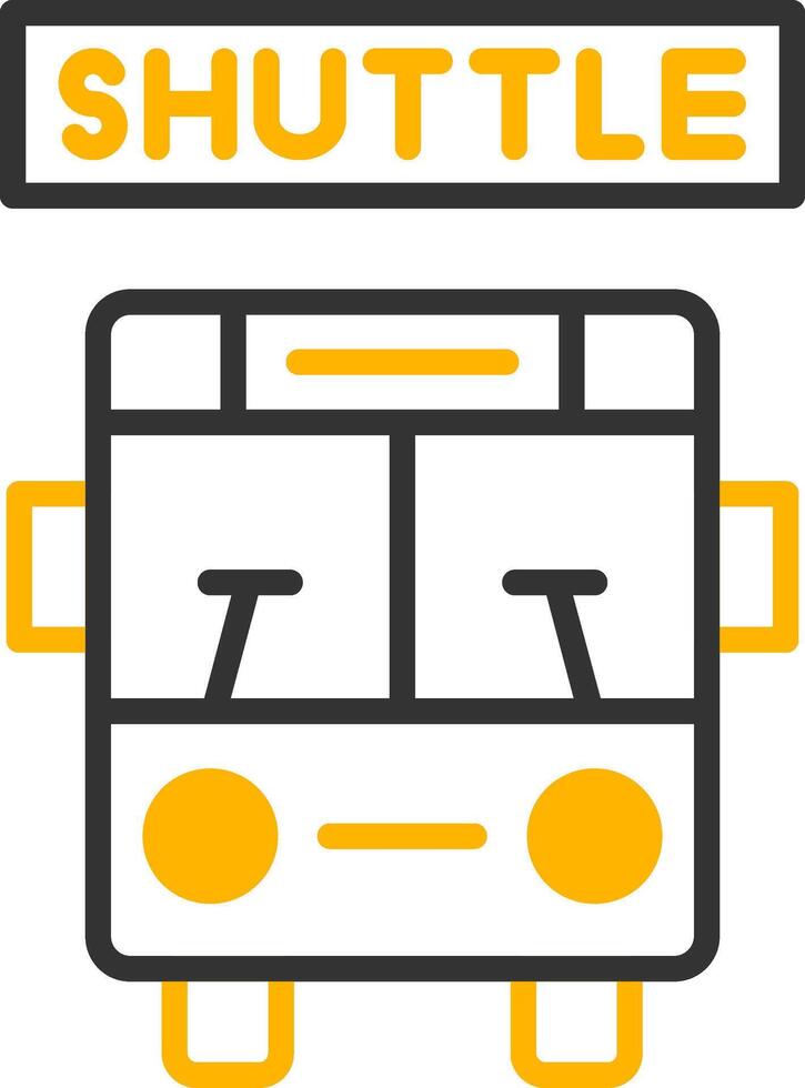 Airport Shuttle Service Line Two Color vector