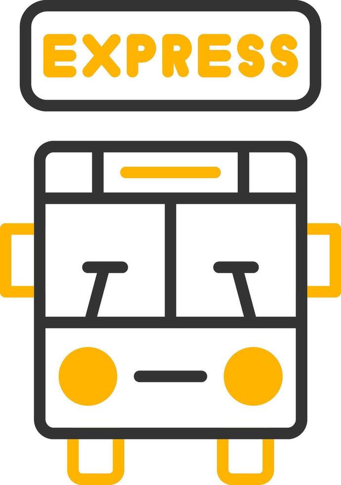 Express Route Bus Line Two Color vector