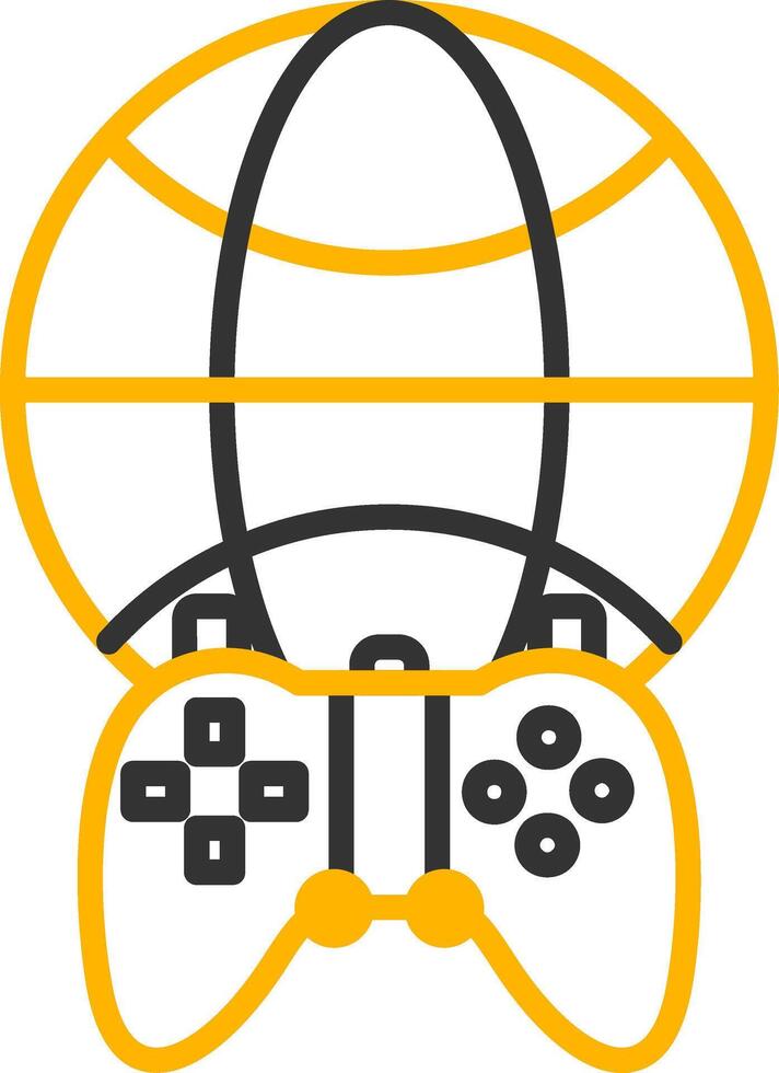 Narrative Game StoryGlyph Line Two Color vector