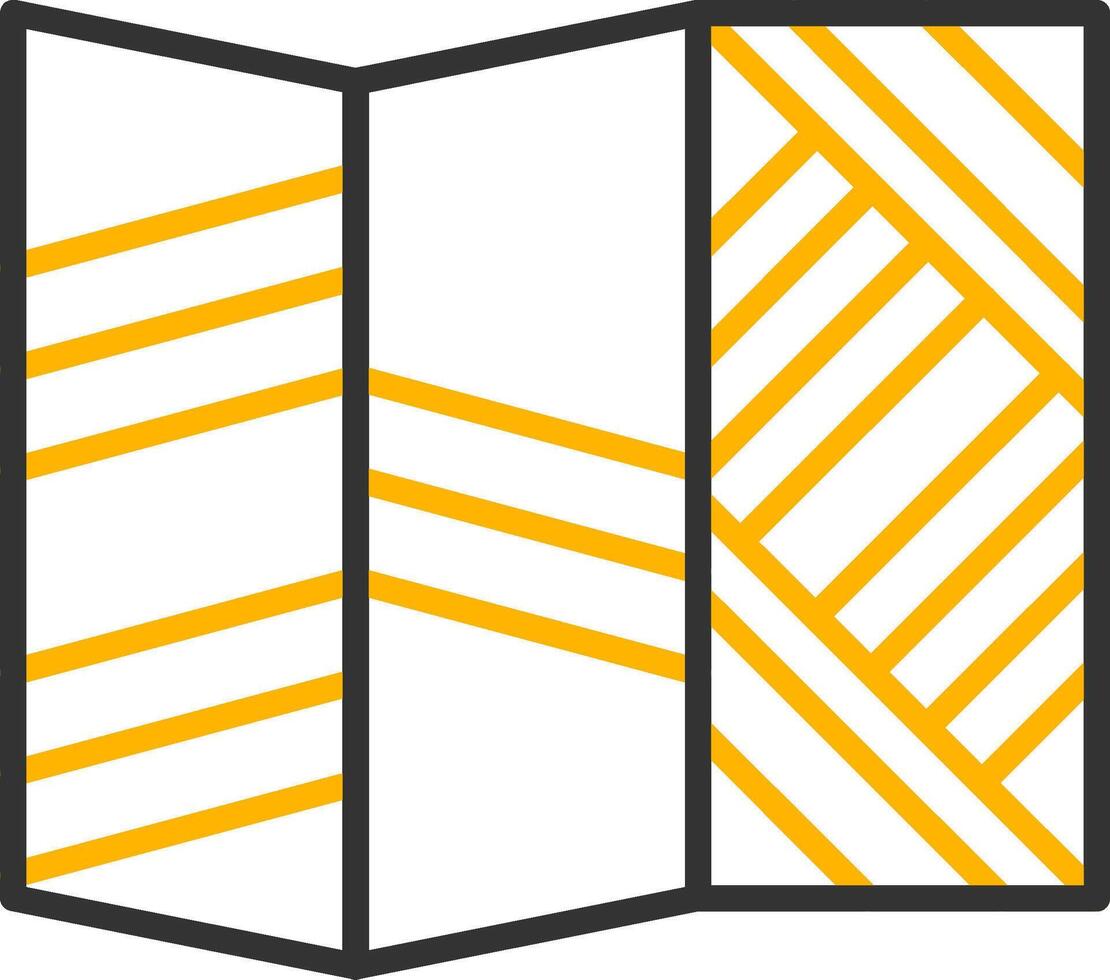 Folding Privacy Room Divider Line Two Color vector