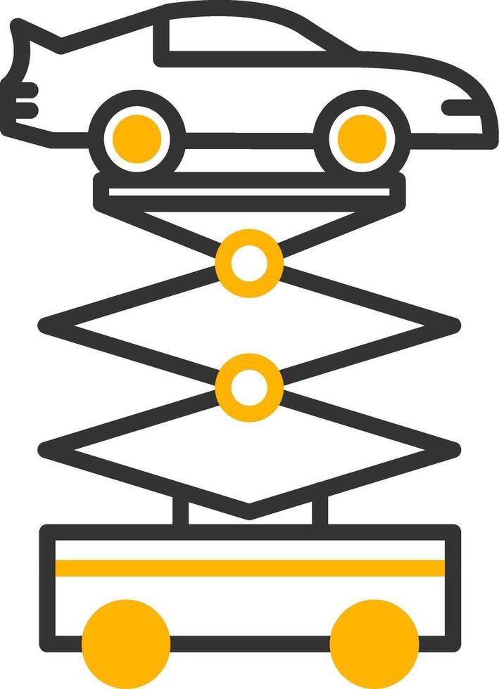 Engine Block Hoist Line Two Color vector