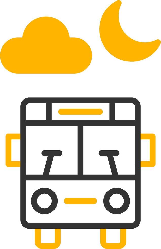 Tourist Sightseeing Bus Line Two Color vector