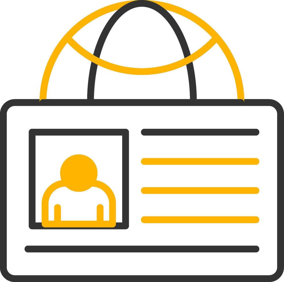 Immigration Entry Checkpoint Line Two Color vector