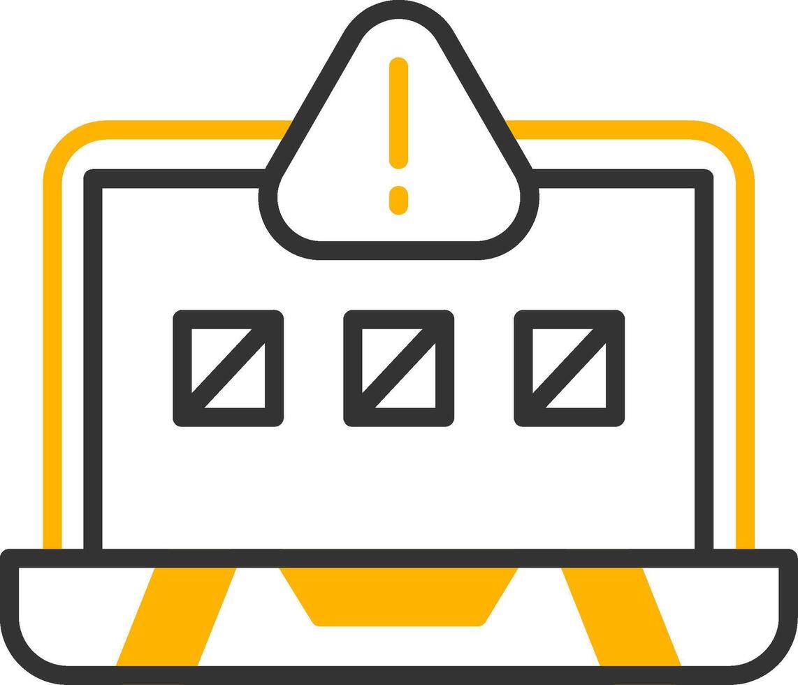 Port Unreachable Error Line Two Color vector