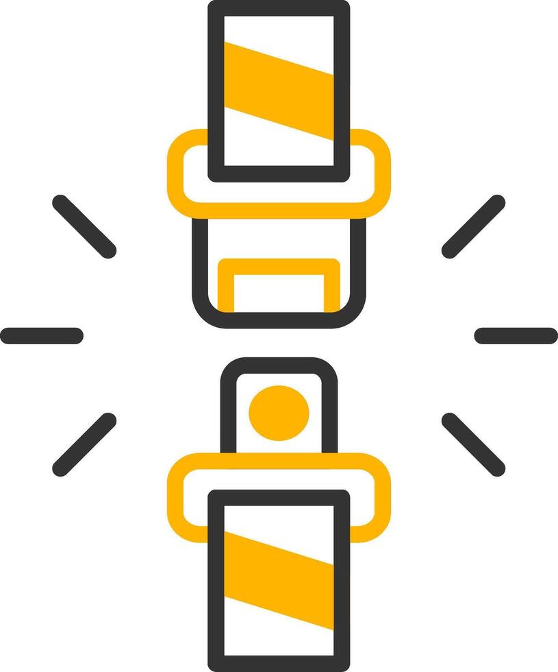 Seatbelt Usage Reminder Line Two Color vector
