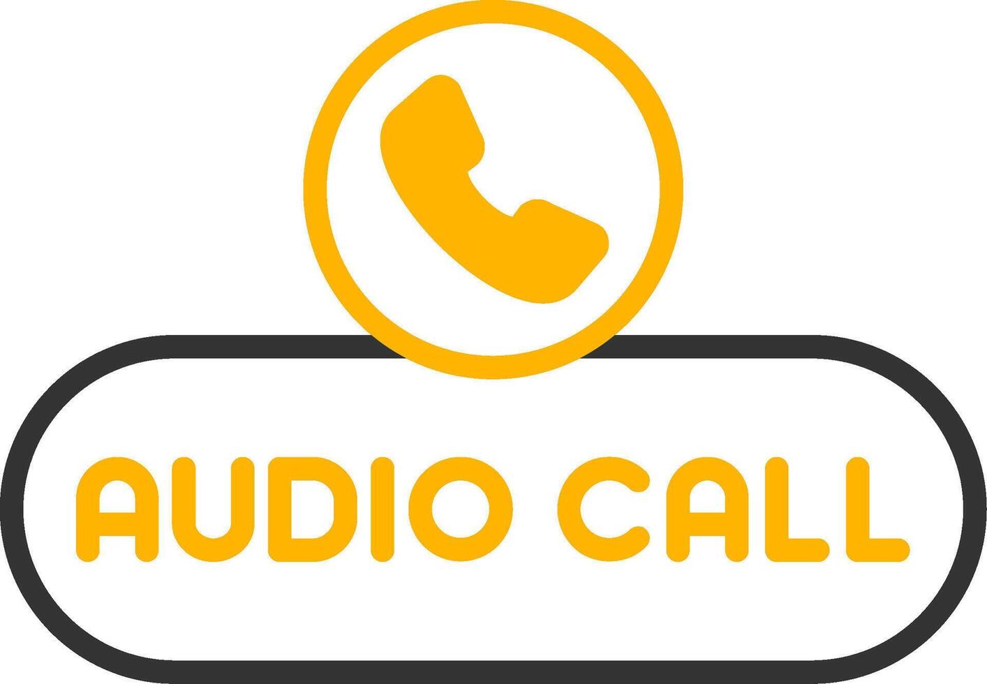Start Audio Call Button Line Two Color vector