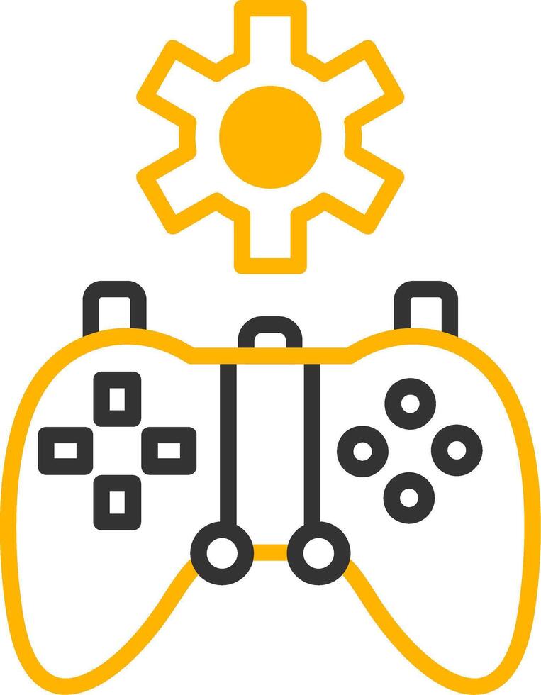 Main Game Menu Interface Line Two Color vector