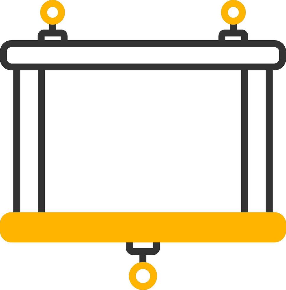 Foldable Projector Screen Line Two Color vector