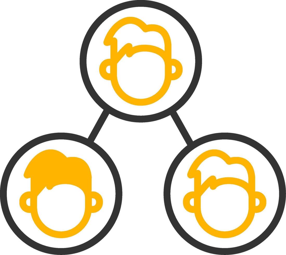 OnGlyph Professional Freelancer Community Line Two Color vector
