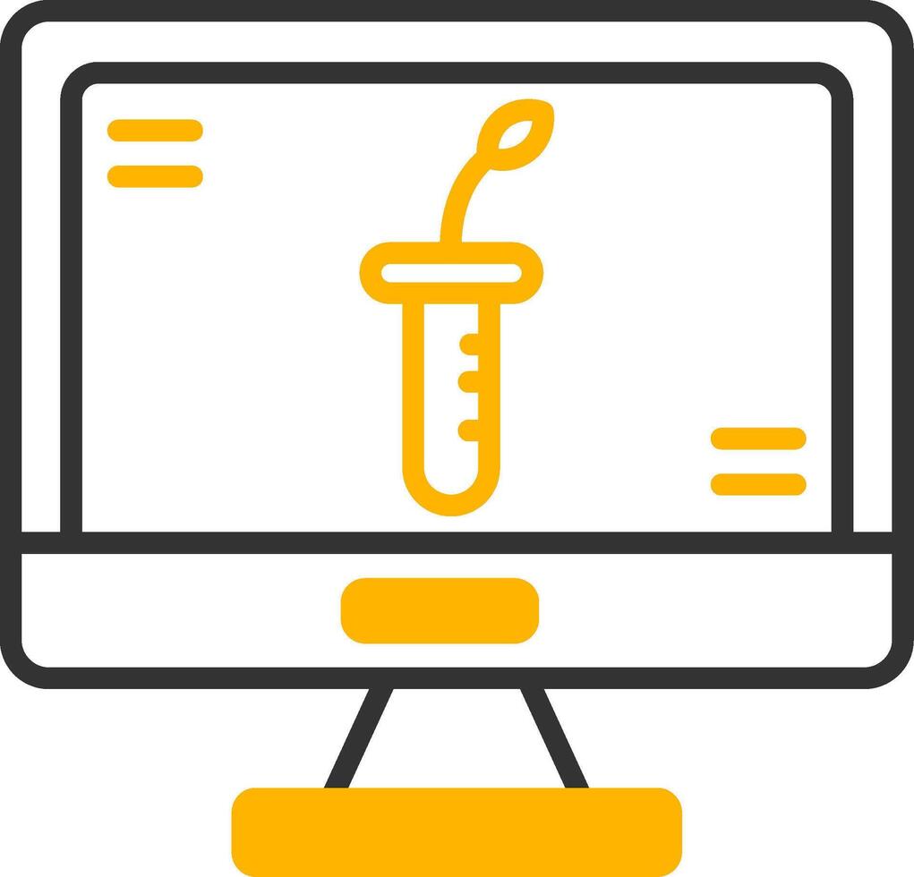 pruebas servidor símbolo línea dos color vector