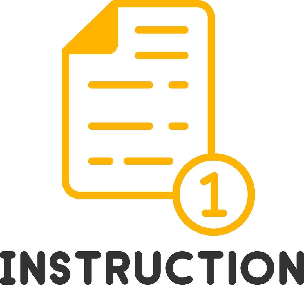 Step by Step Instructions Line Two Color vector