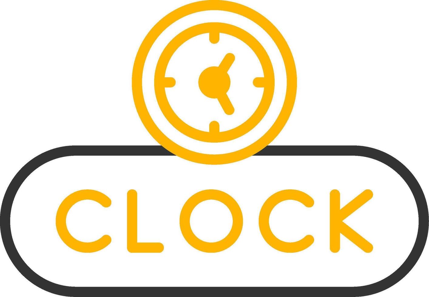 View Clock Button Line Two Color vector
