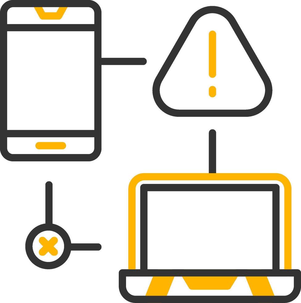 Connection Aborted Line Two Color vector