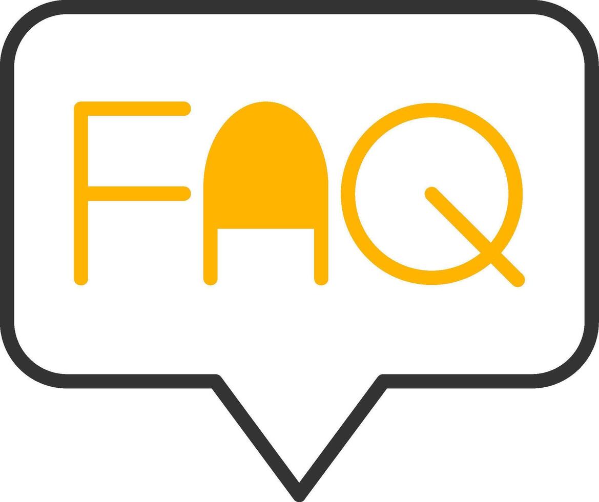 Frequently Asked Questions Section Line Two Color vector