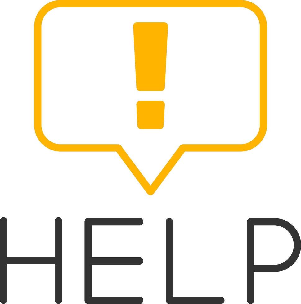 Help Support Message Line Two Color vector