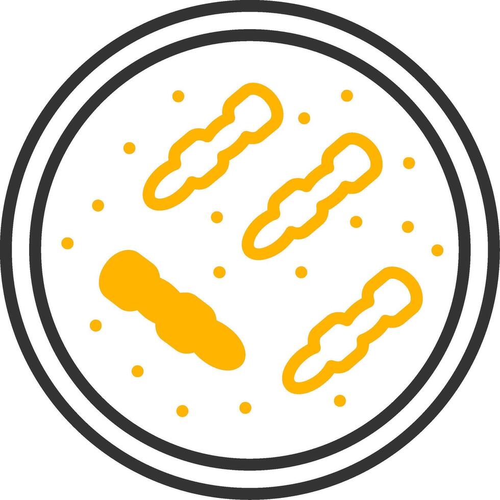 Aeromonas hydrophila Waterborne Infection Bacteria Line Two Color vector