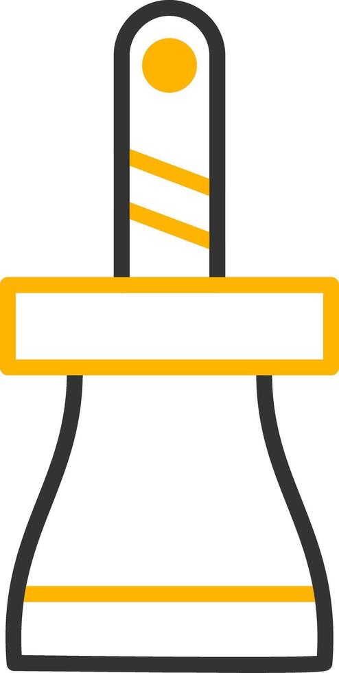 Flat Blade Scraper Line Two Color vector