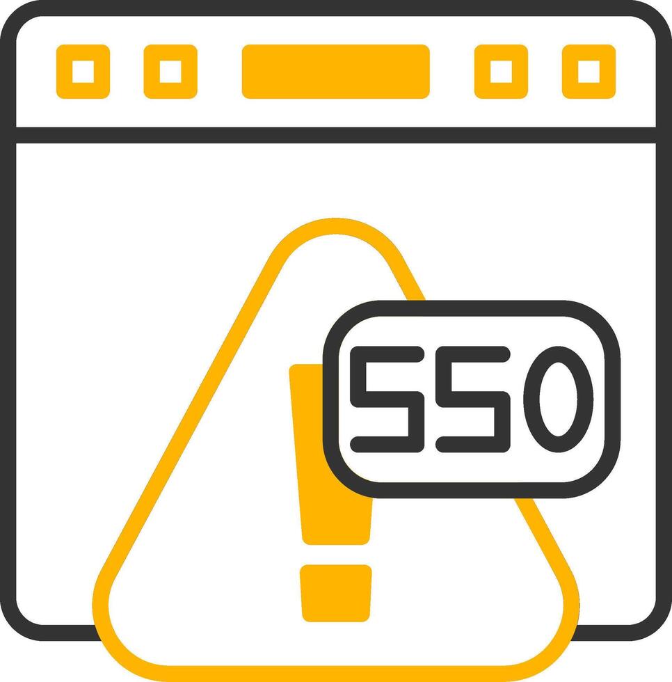 Error 550 Permission Denied Message Line Two Color vector