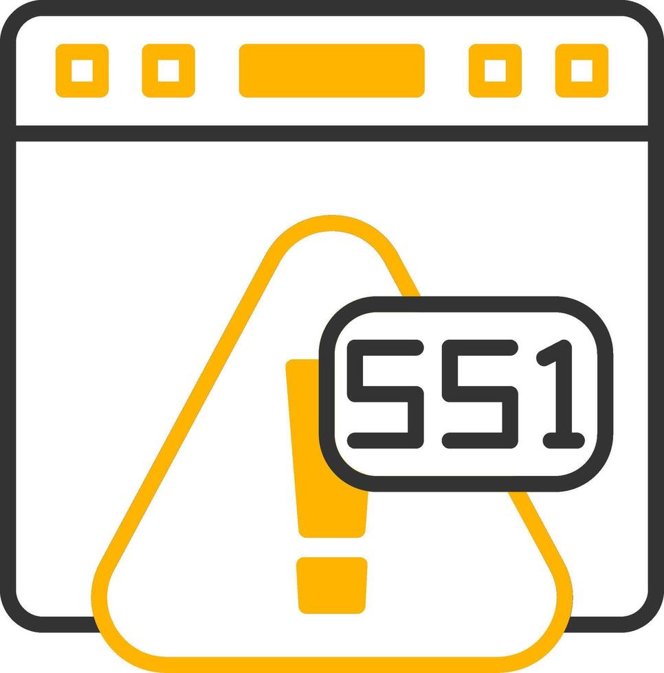 Error 551 Upstream Certificate Invalid Line Two Color vector