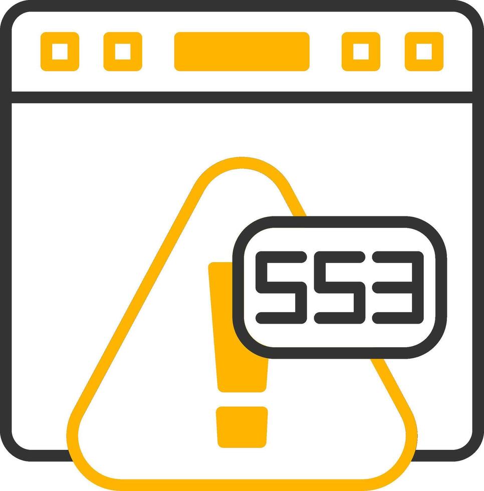 Error 553 Connection Pool Exhausted Line Two Color vector