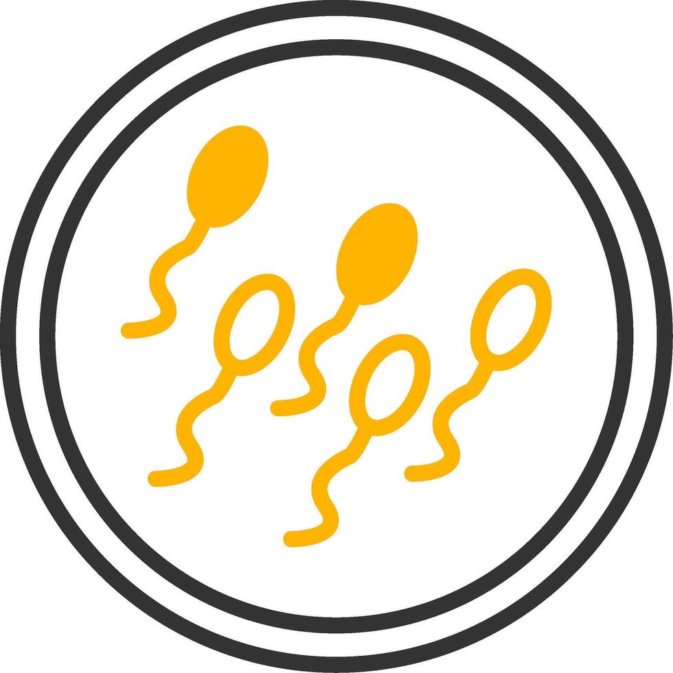 Vibrio alginolyticus Saltwater Bacterium Line Two Color vector