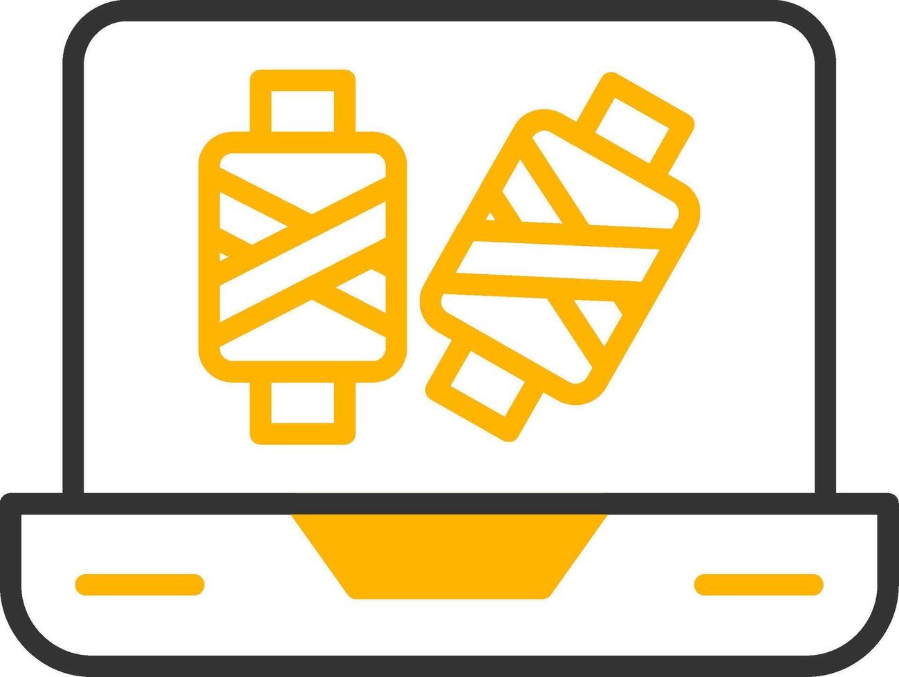 Yarn Dependency Tool Icon Line Two Color vector