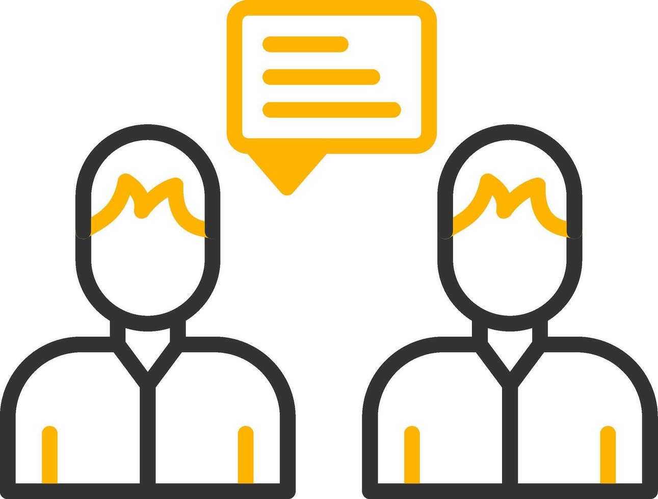 Internal Team Chat Platform Line Two Color vector