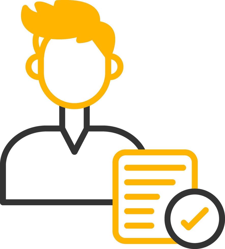 Approve Submitted Form Line Two Color vector