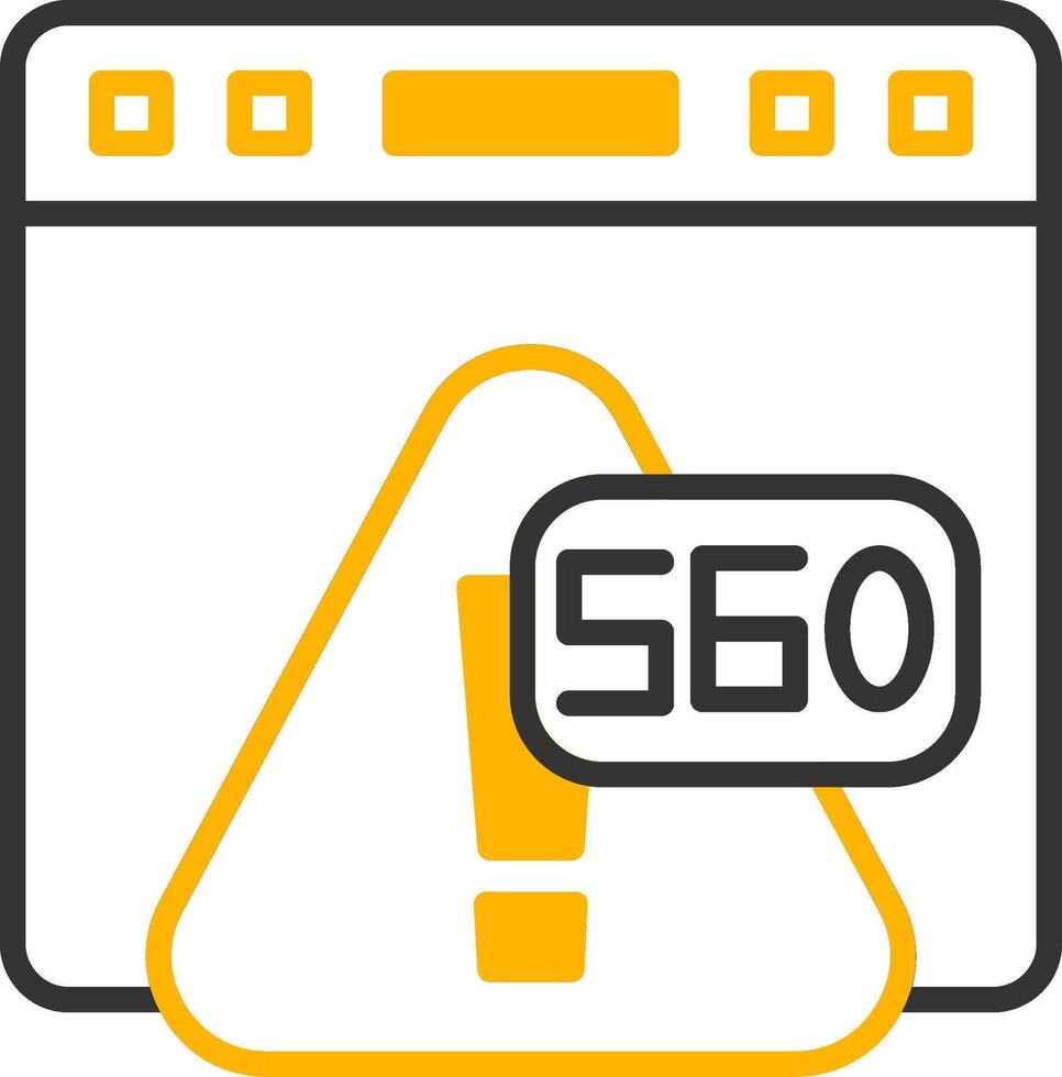 error 560 http encabezamiento analizando error línea dos color vector