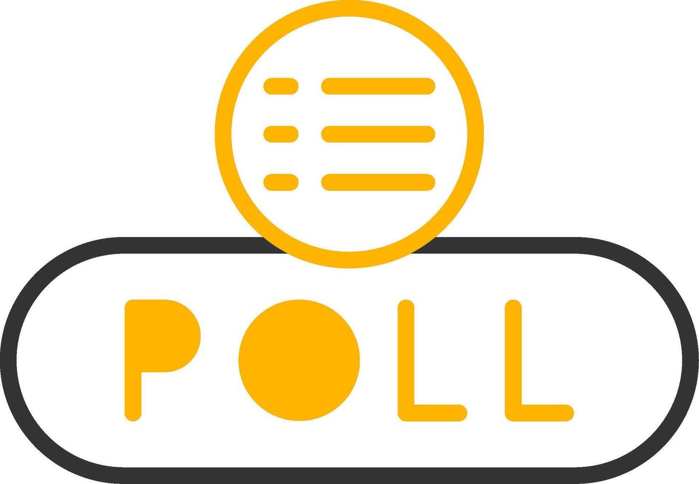 Participate in Poll Button Line Two Color vector