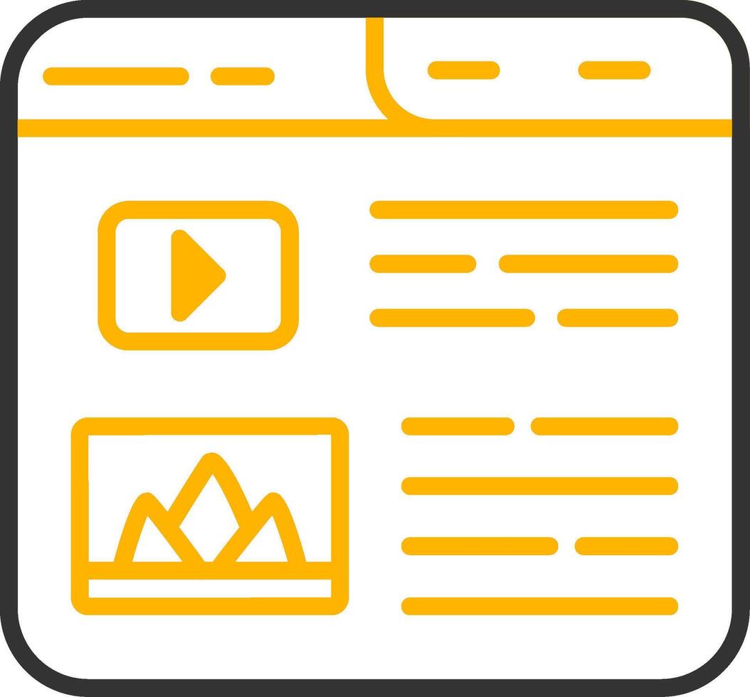 Targeted Content Marketing Campaign Line Two Color vector