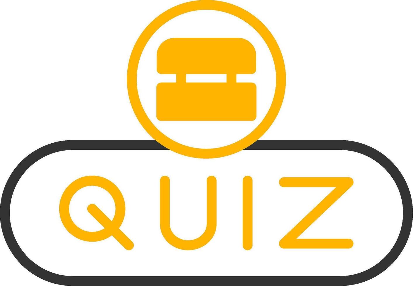 Take Quiz Button Line Two Color vector