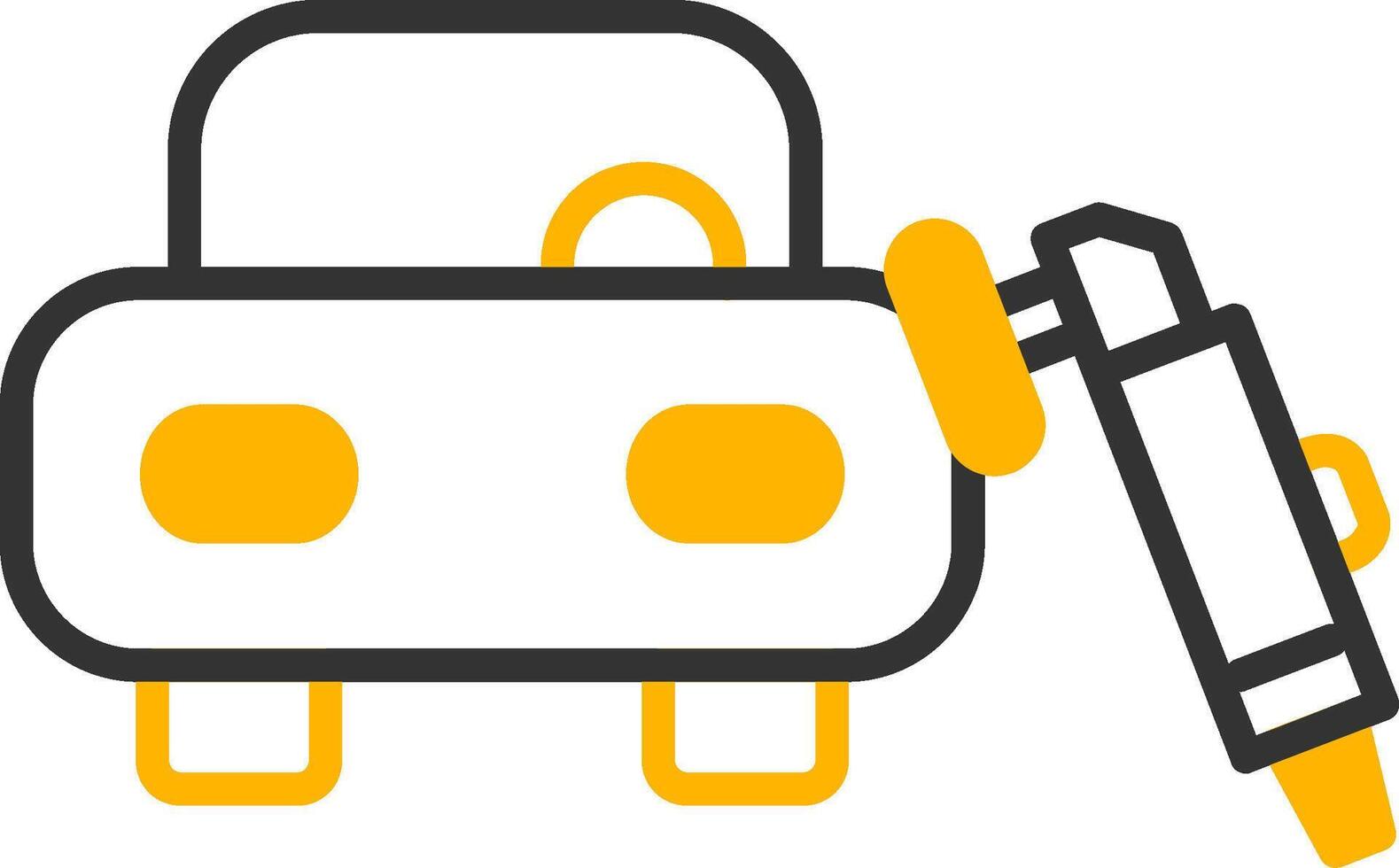 Dual Action Buffer Tool Line Two Color vector