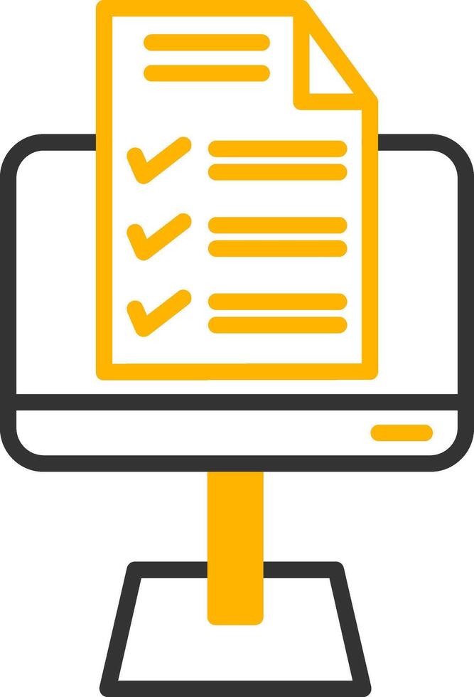 Customer Feedback OnGlyph Survey Line Two Color vector
