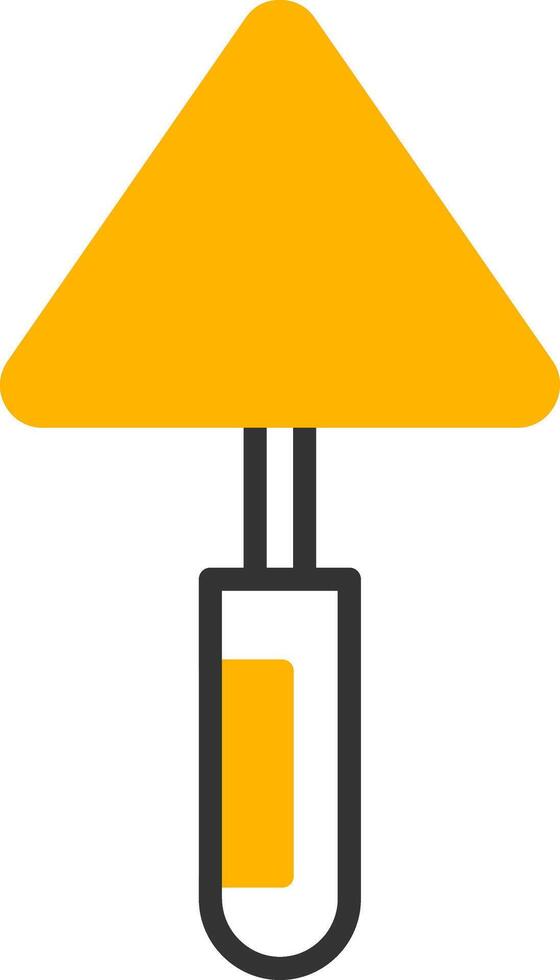 Flat Blade Trowel Line Two Color vector
