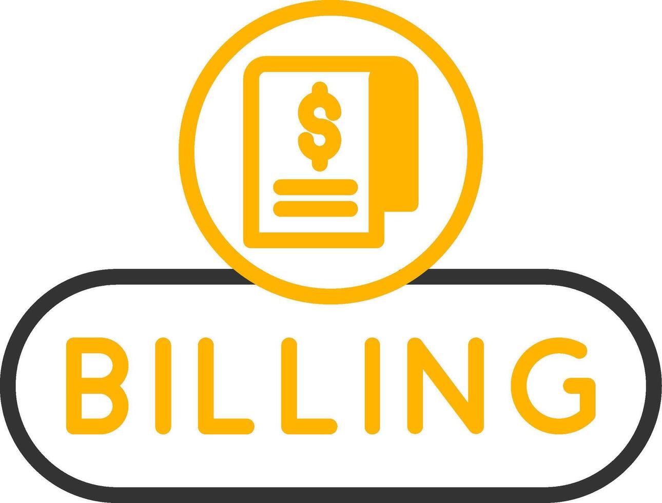 Billing Details Button Line Two Color vector