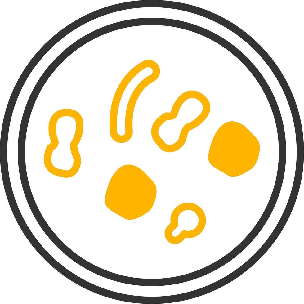 Mesorhizobium loti Lotus Symbiont Bacteria Line Two Color vector