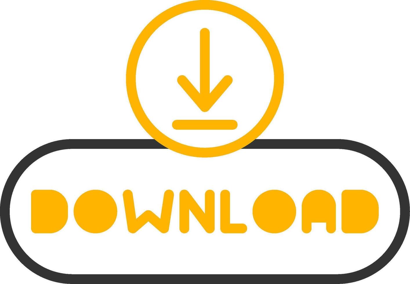 Download All Files Button Line Two Color vector